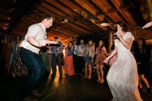 bride and groom dance-off