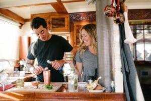 newlyweds living on a boat in california