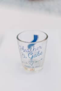 custom shot glass for wedding favor
