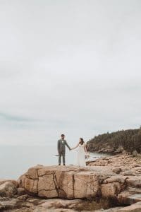 A simple and romantic elopement at Camp Beech Cliff in Maine